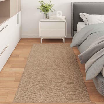 vidaXL Vloerkleden Moiré Rechthoekig AGIRA Naturel 200 x 80, Verzenden