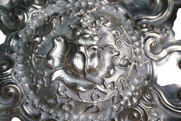 Plateau plat - Argent 800 - Large 44,5 cm