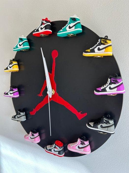 Horloge murale - Nike Jordan Publicitário - Plastique,, Antiek en Kunst, Kunst | Designobjecten