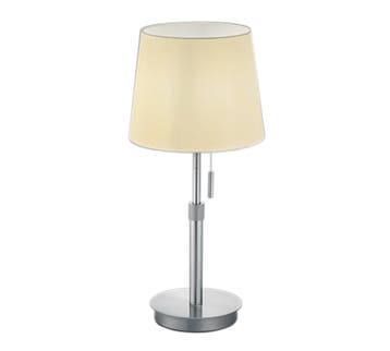 Trio LYON tafellamp | E27 Fitting | nikkel mat met wit | Ø 2, Verzenden, Nieuw