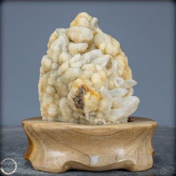 Très rare quartz cactus naturel avec cristaux de calcite sur