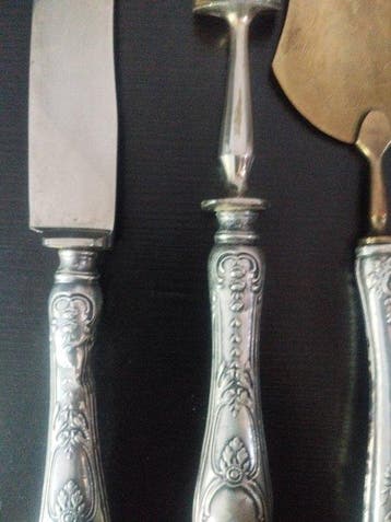 Ménagère (4) - Argent 800 - Ancien ensemble de service, Antiek en Kunst