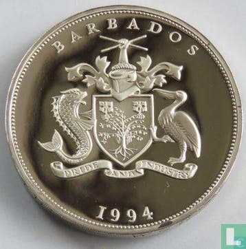 Barbados 5 dollars 1994 (PROOF) Portuguese explorer Pedr..., Postzegels en Munten, Munten | Amerika, Verzenden, Losse munt, Goud