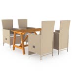 vidaXL 5-delige Tuinset beige, Verzenden, Nieuw, Tuinset