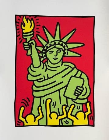 Keith Haring (1958-1990) - “Statue of Liberty, 1986”.