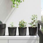 vidaXL Bloempot 50 pcs Zwart Ø 15 x 13 cm Kunststof, Tuin en Terras, Verzenden, Nieuw