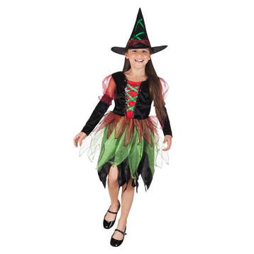 Halloween Heks Kostuum Groen 10/12 jaar, Verzenden, Nieuw