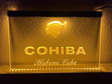 Cohiba sigaar neon bord lamp LED verlichting reclame lichtba, Verzenden