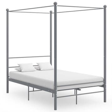 vidaXL Hemelbedframe metaal grijs 120x200 cm, Verzenden