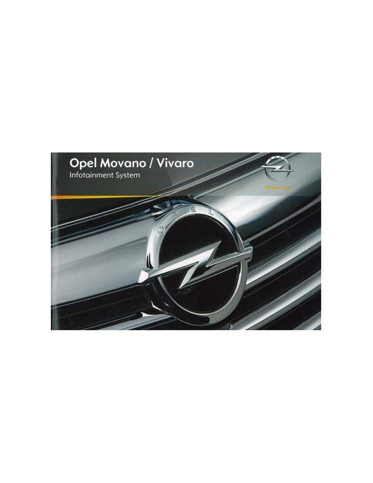 2010 OPEL MOVANO / VIVARO INFOTAINMENT SYSTEM, Auto diversen, Handleidingen en Instructieboekjes