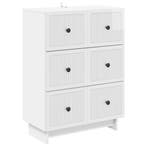 vidaXL Ladekast Hoogglans Wit 66 x 34,5 x 90 cm Bewerkt hout, Verzenden