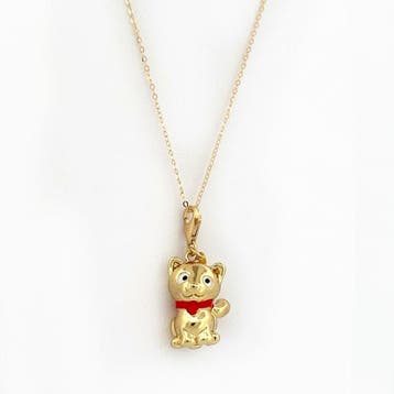 Graziella - Collier - Gatto della Fortuna - 18 carats Or