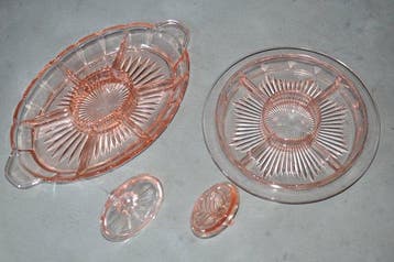 Val Saint Lambert - Schaal (2) - Luxval - persglas -, Antiek en Kunst
