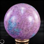 Exquisiet robijn-kyanietbal uit Myanmar – Een zeldzaam