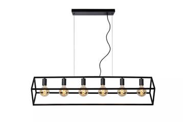 Hanglamp Lucide FABIAN -  - 6xE27 - Zwart -, Verzenden, Nieuw