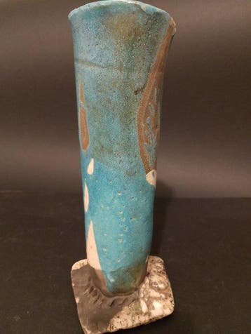 Vase - Grès, Argile - Vase en céramique Raku, Antiquités & Art