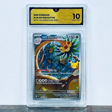 Pokémon Graded card - Alolan Exeggutor 129 - 30th