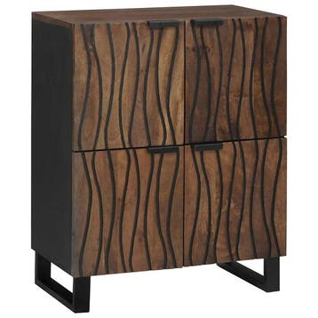 vidaXL Bruin 60 x 33.5 x 75 cm Massief mango-hout en, Huis en Inrichting, Verzenden, Nieuw