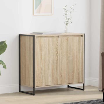 vidaXL Bijzetkast Sonoma Eiken 79 x 36 x 75 cm Bewerkt hout, Verzenden, Nieuw