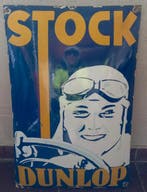 Dunlop-voorraad - bernd rosemeyer - Emaille plaat - Staal