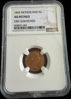 Pays-Bas. Willem II. 5 Gulden 1843