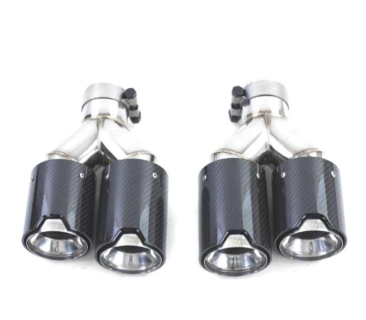 EMBOUT DÉCHAPPEMENT BMW LOOK M PERFORMANCE CHROMÉ CARBONE, Autos : Pièces & Accessoires, Systèmes d'échappement, Envoi