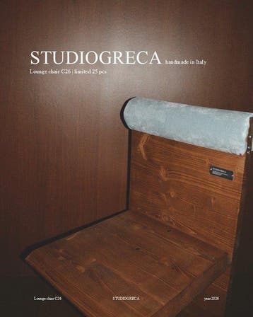 Studio Greca - Lounge stoel - C26 - Hout, Fluweel - 25, Antiquités & Art