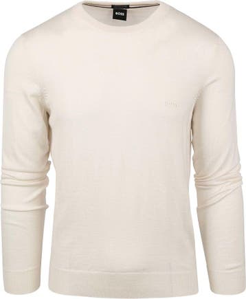 BOSS Trui Botto Wol Ecru maat Maat 52/54 (L) Heren, Maat 52/54 (L), BOSS, Verzenden, Wit