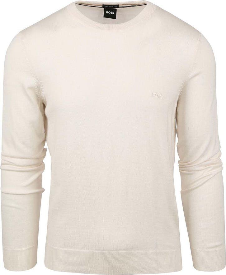 BOSS Trui Botto Wol Ecru maat Maat 52/54 (L) Heren, Kleding | Heren, Truien en Vesten, Wit, Nieuw, Maat 52/54 (L), Verzenden