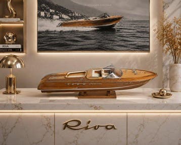 Magnifique Riva Aquarama 53 cm modelisme bois maquette 1:14
