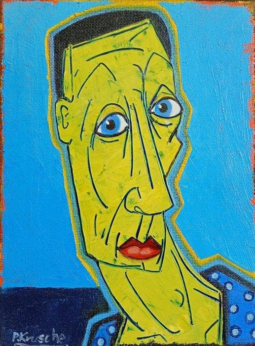 Peter Krusche - Guck!, Antiquités & Art, Art | Peinture | Moderne