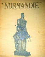 Plaquette Art-Deco du Normandie par Paul Iribe - Brochure