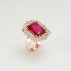 Zonder minimumprijs - Ring Zilver, Roségoudplaat, Brons, Nieuw