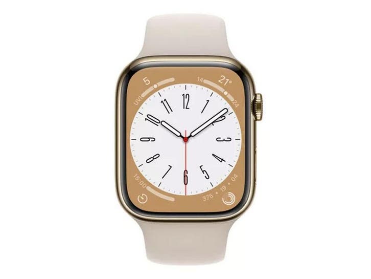 Apple Watch Series 8 - 45mm Cellular 4G - Starlight, Bijoux, Sacs & Beauté, Montres connectées, Envoi
