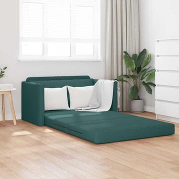vidaXL Slaapbank / zetel Donkergroen 124 x 71 x 78 cm Stof, Huis en Inrichting, Zetels | Zetels, Verzenden, Nieuw