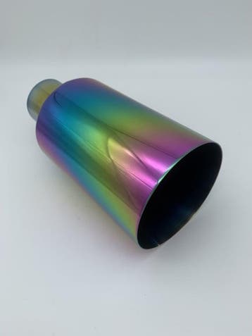 4 Inch rainbow RVS uitlaat sierstuk recht, Auto-onderdelen, Ophalen of Verzenden, Nieuw
