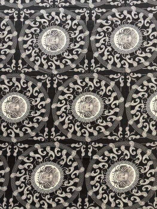 tissu glamour néo-baroque noir - Tissu de rideau - 280 cm -, Antiquités & Art, Tapis & Textile