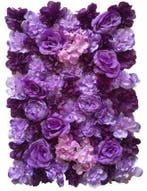 Flowerwall 40x60 cm 12 Paars Lilatinten Rozen en Hortensia