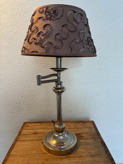 Bureaulamp - Chrome metal - Verstelbare Bureaulamp, Antiquités & Art, Curiosités & Brocante