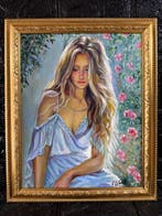 V. Colonna (XX-XXI) - Ritratto di giovane donna tra le rose