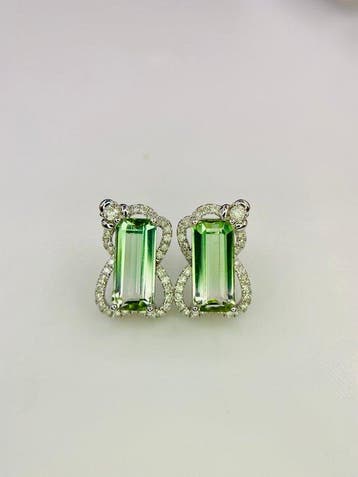 Boucles doreilles - 14 carats Or blanc - 4.30ct. tw., Handtassen en Accessoires, Oorbellen, Nieuw