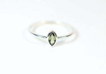 ring Moldaviet / facetgeslepen / nieuw - 1.08 g - (1)