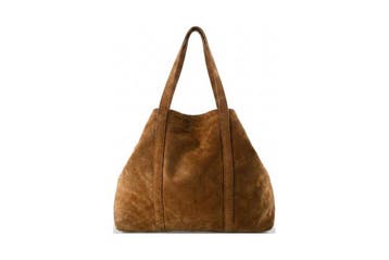 Manfield Schoudertas Bruin, Handtassen en Accessoires, Tassen | Damestassen, Verzenden, Gebruikt, Bruin