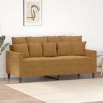 vidaXL Tweezitsbank / zetel 140 cm stof bruin, Huis en Inrichting, Zetels | Zetels, Verzenden, Nieuw