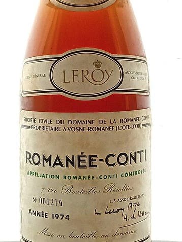 1974 Domaine de la Romanée-Conti - Bourgogne, Romanée-Conti, Collections