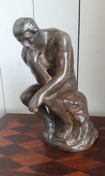 Figure - P. Chenet - de denker - 24,5 cm - Bronze