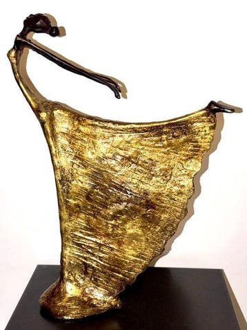 Abdoulaye Derme - Sculpture, Danseuse “Élégance en, Antiquités & Art