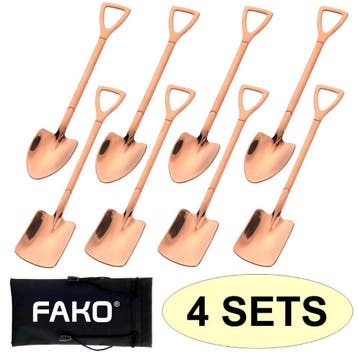 Fako Bijoux - Dessert Bestek - Schep & Schop - 8 Lepels -, Verzenden, Nieuw