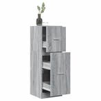 vidaXL Apothekerskast 40x41x118 cm bewerkt hout grijs sonoma, Verzenden, Nieuw
