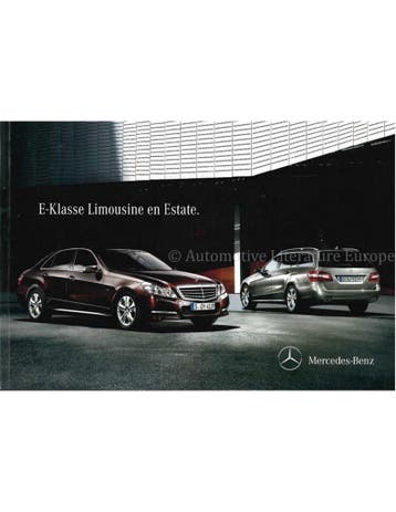 2010 MERCEDES BENZ E-KLASSE SEDAN EN ESTATE BROCHURE NEDER.., Ophalen of Verzenden